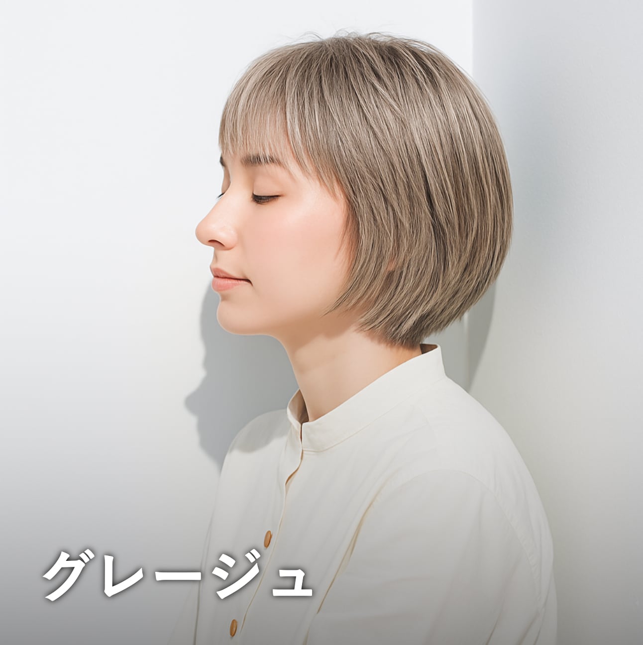 白髪が目立たないヘアカラー2：大人っぽいグレージュ