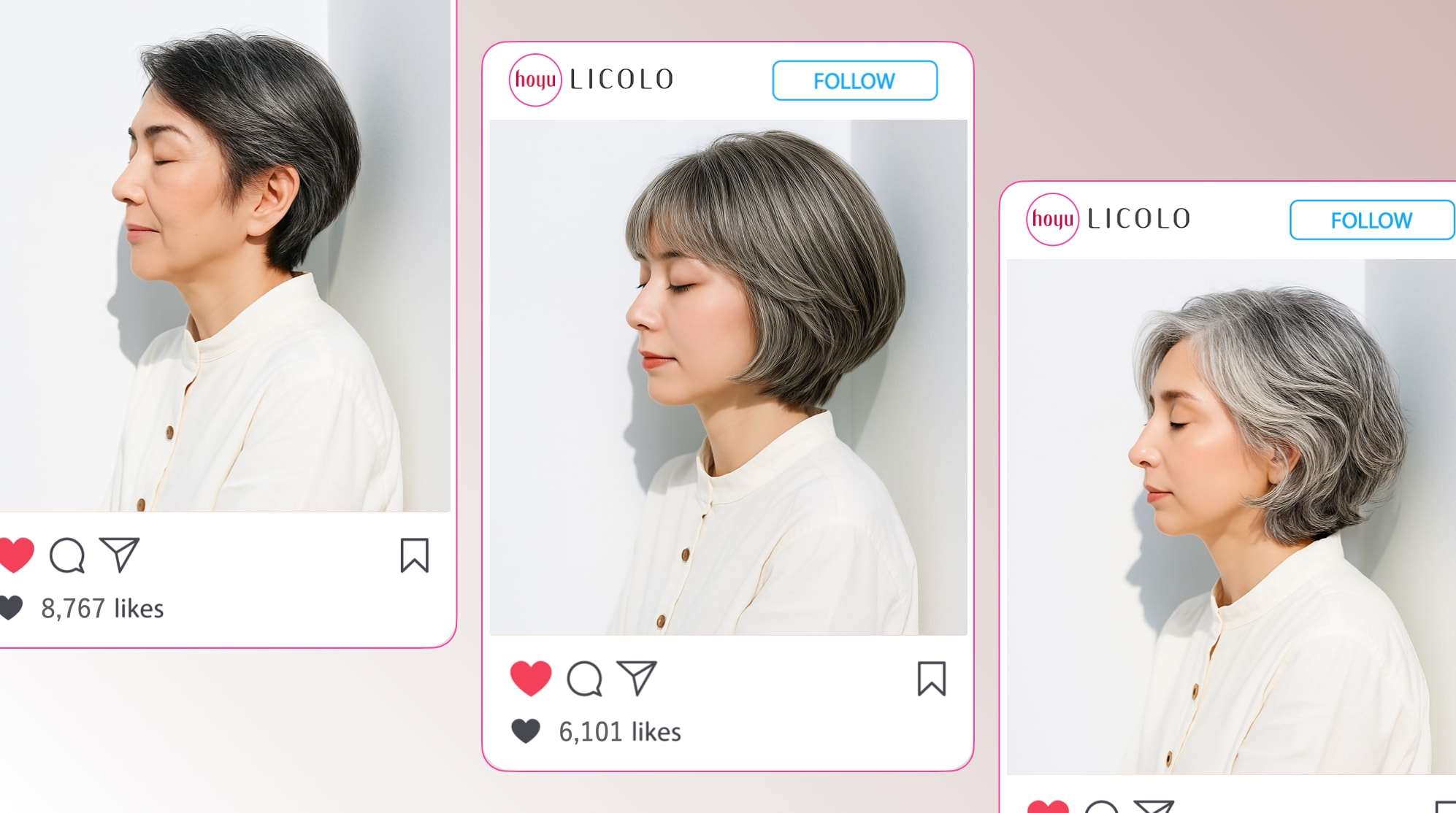 白髪でもかっこいい女性の髪型20選。白髪が目立たず若く見えるヘアスタイル特集