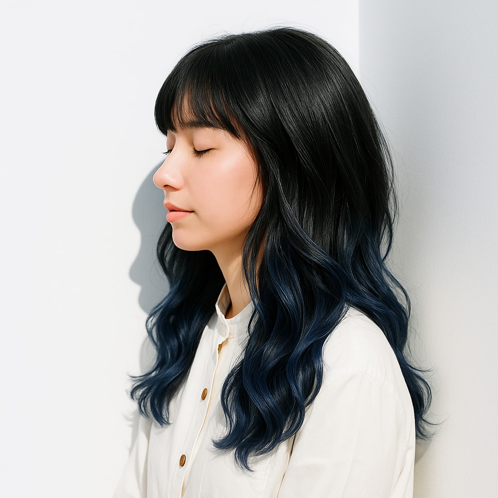 ブルー系裾カラー3