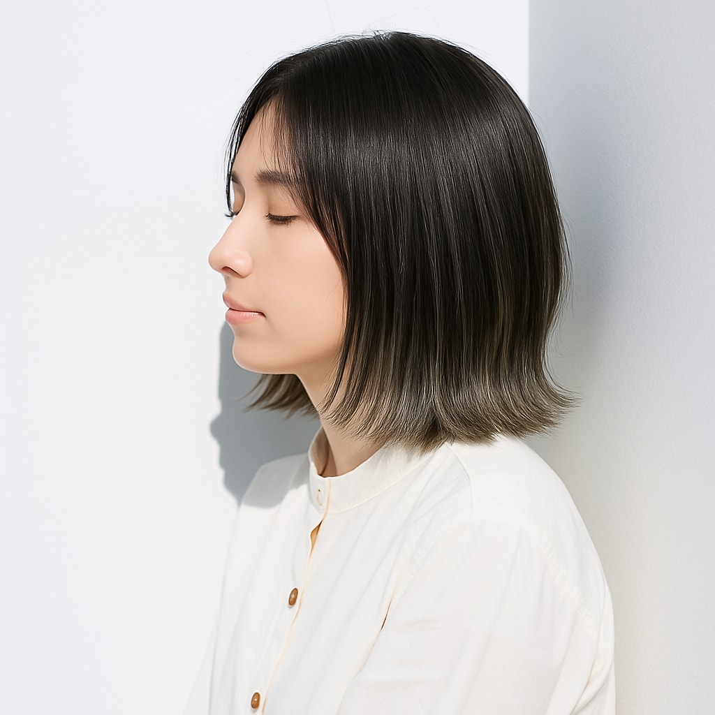 ベージュ系裾カラー1