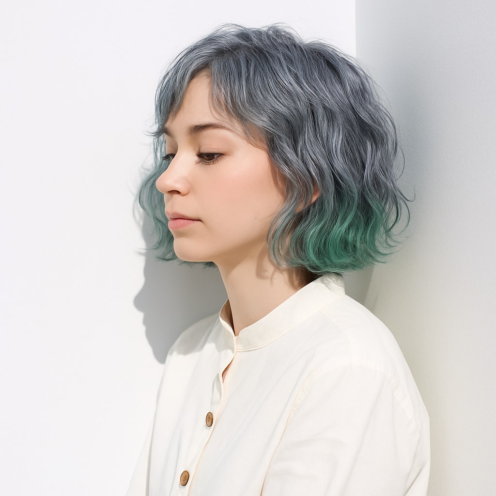 グリーン系裾カラー1