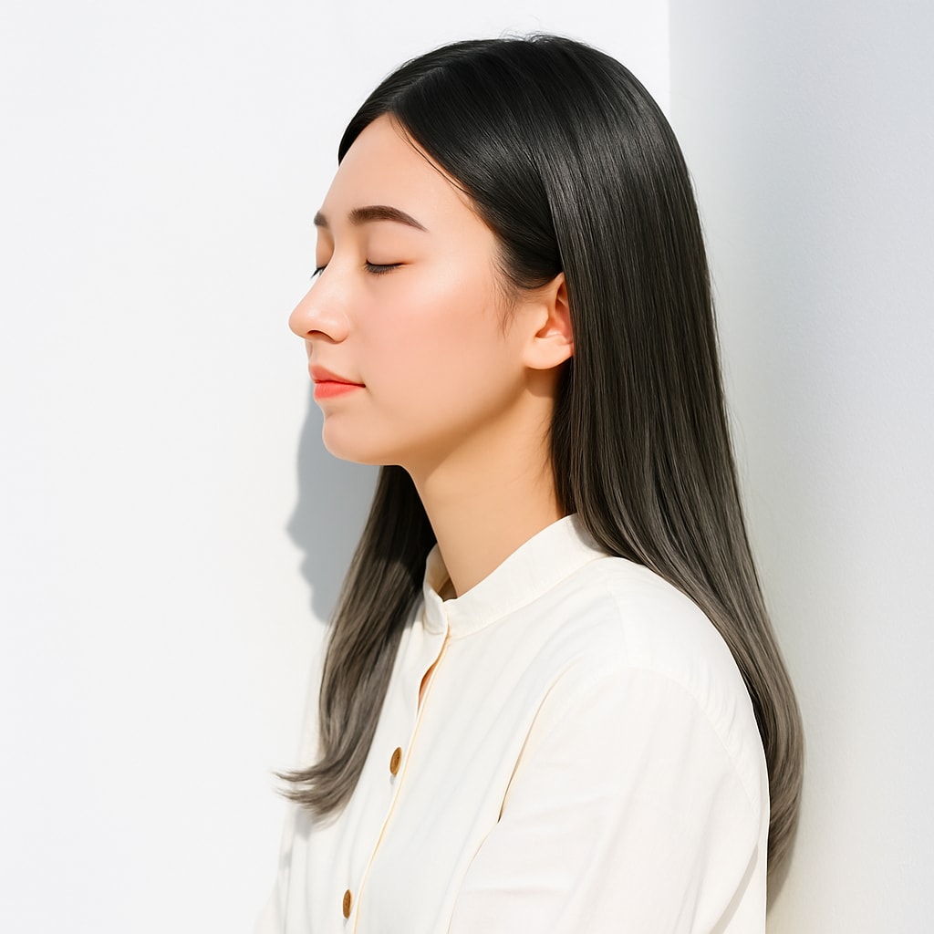 シルバー系裾カラー1. ブラック×スモーキーシルバー