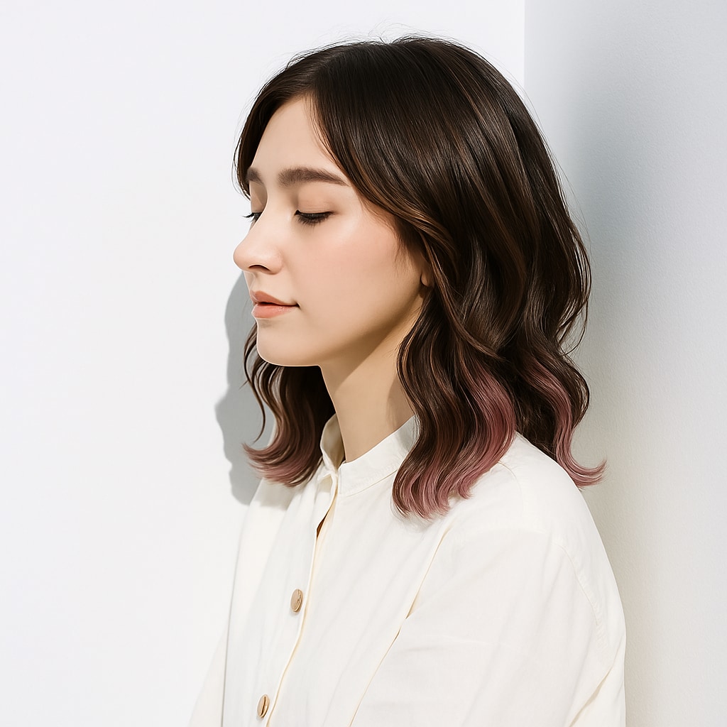 ピンク系裾カラー2