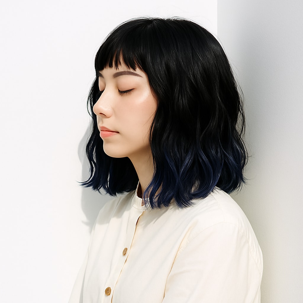 ブルー系裾カラー1