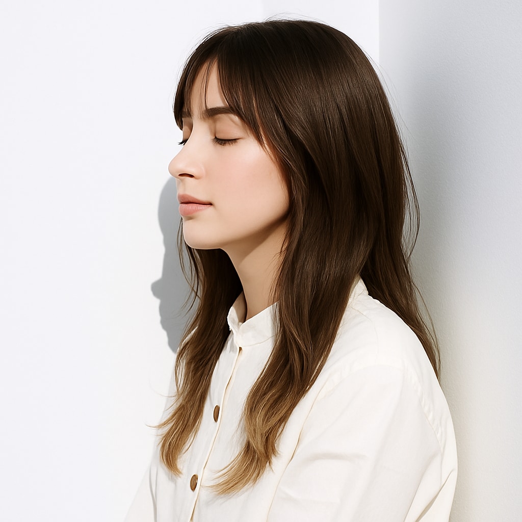 ベージュ系裾カラー1