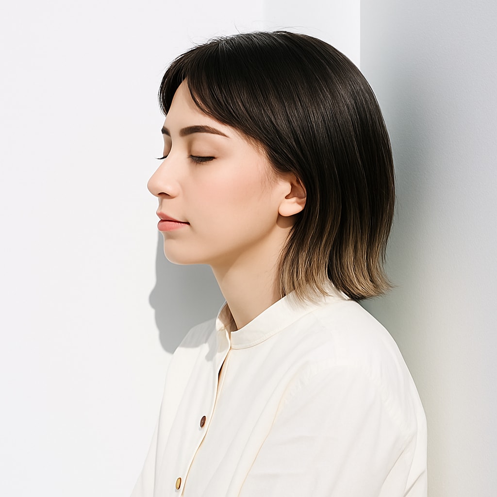 ミルクティー系裾カラー2