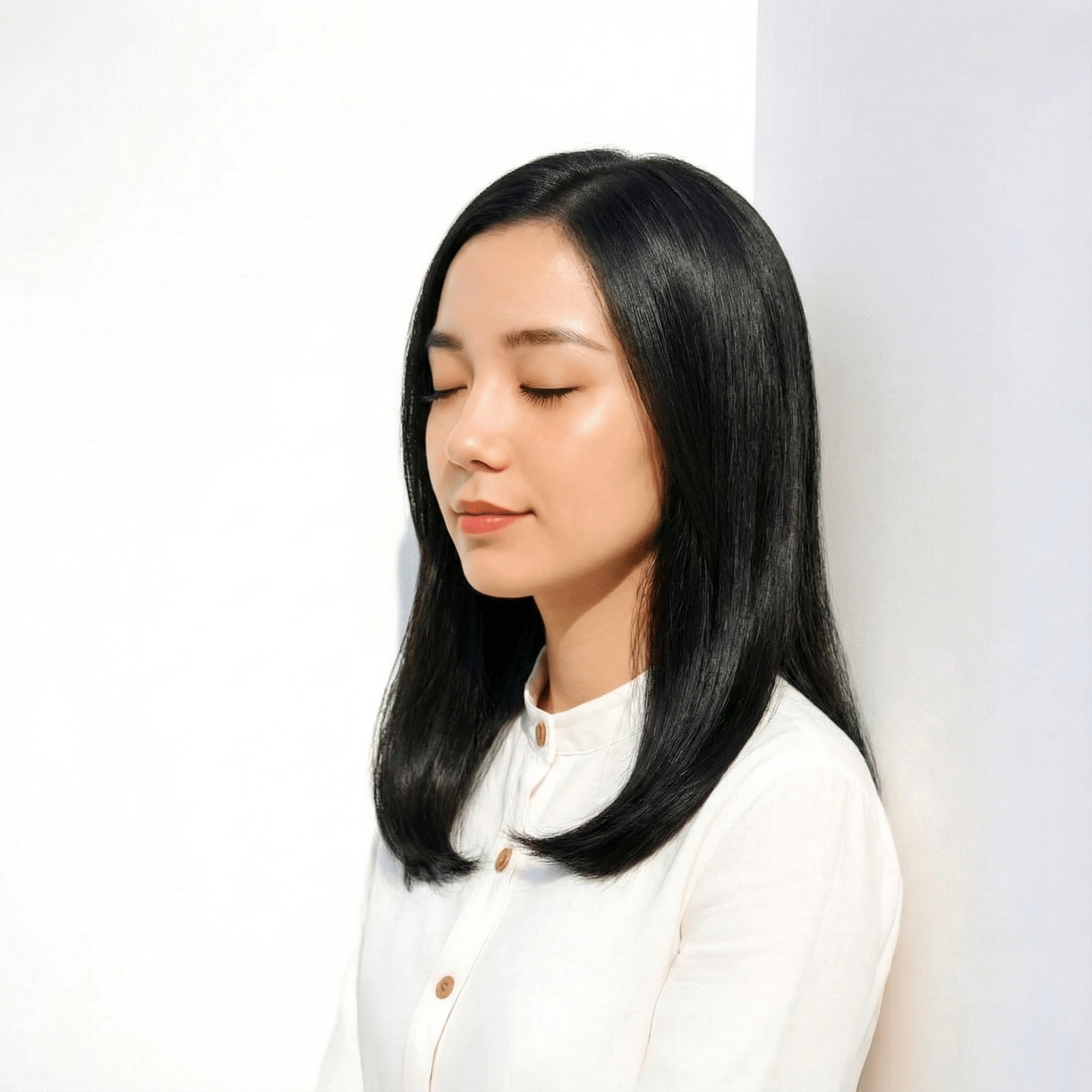 透明感のある黒髪__ナチュラルブラック