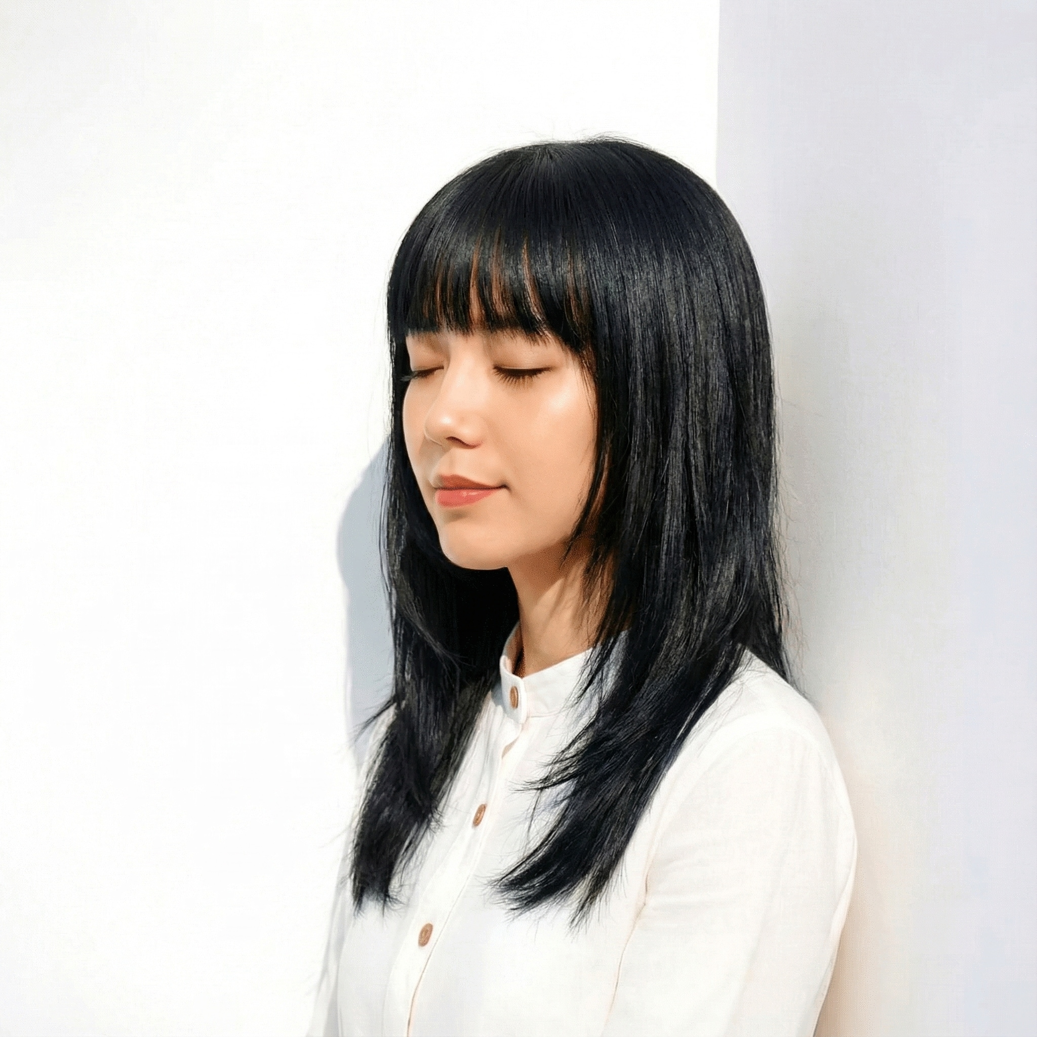 透明感のある黒髪__ナチュラルブラック