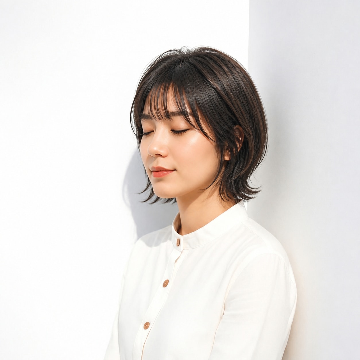 1. くびれボブ × シースルーバング：顔まわりが軽やか