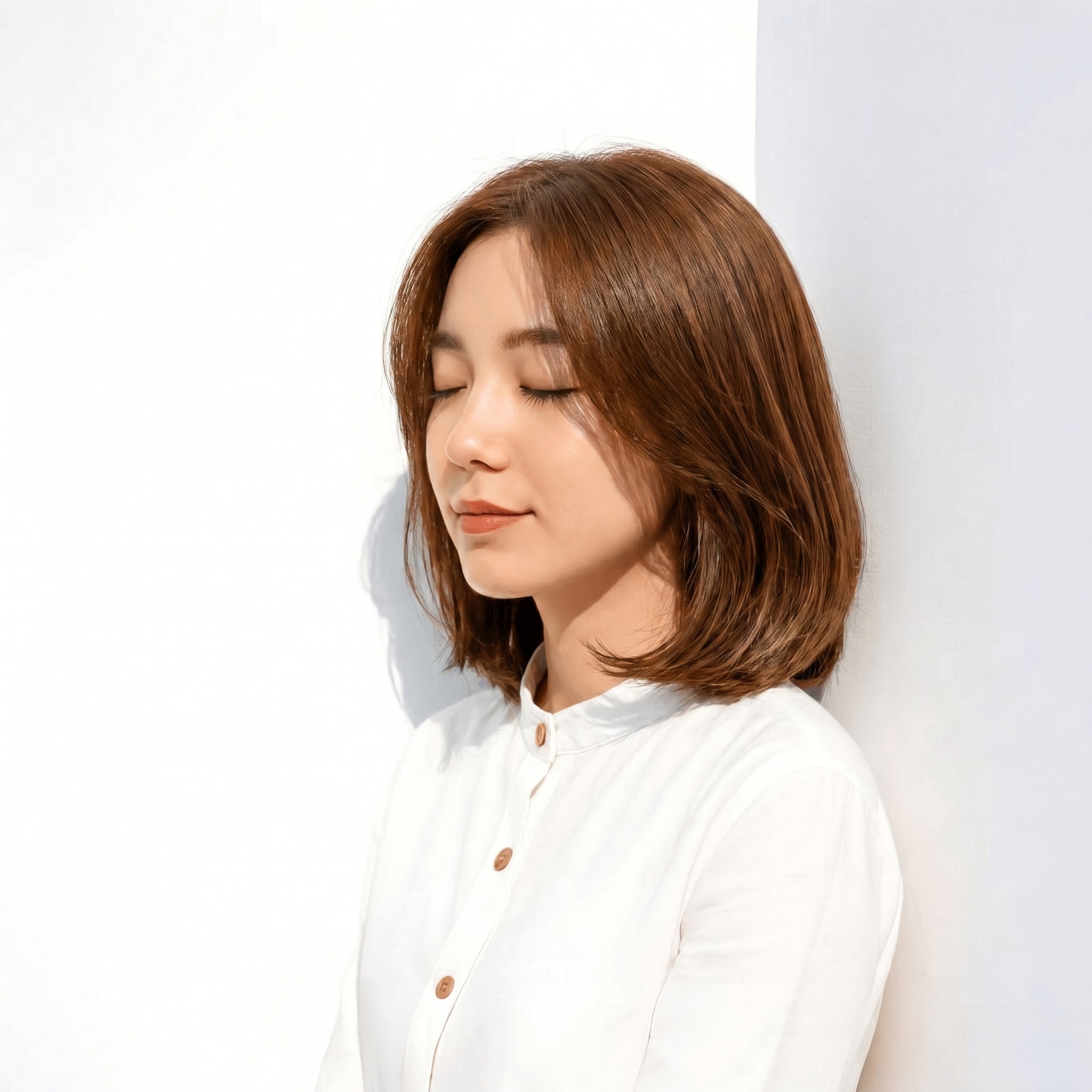 1. アッシュ ベージュ×ボブスタイル: 軽やかなワンカールで垢抜け感を演出