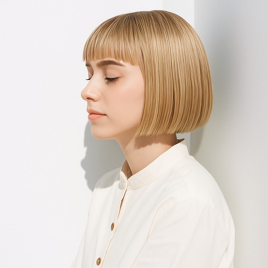 1. ブロンドベージュ×明るめ：清楚で落ち着いた印象を引き立てる