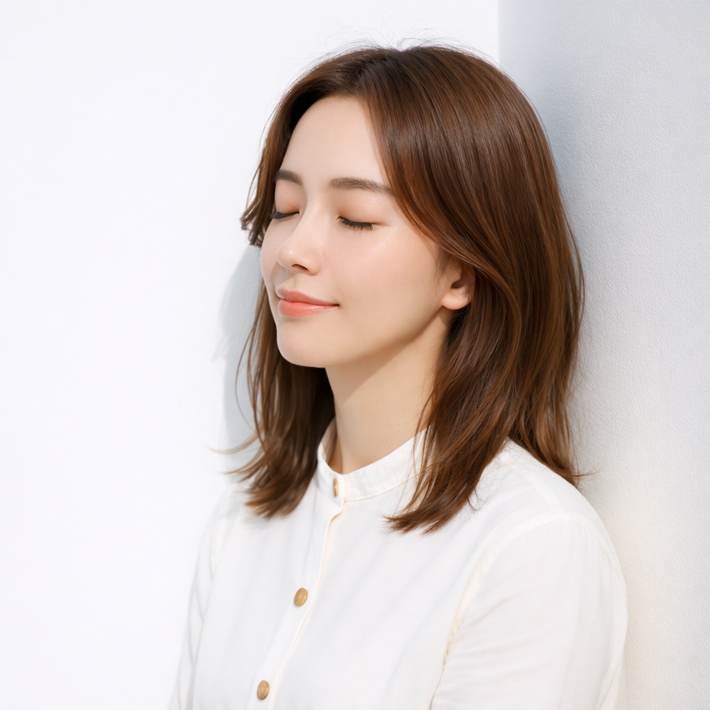 前髪なしロング×ゆるめカール：自然体の魅力を引き出す軽やかロング