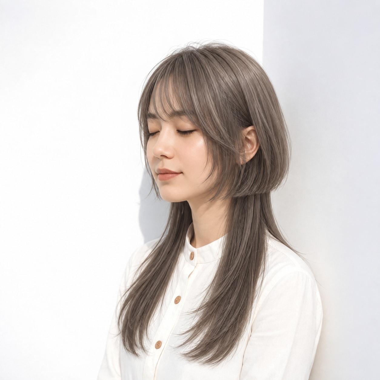 10. クラゲウルフ × ロング × 肩上で切り替わる外向きの線：サイドの丸みとえり足の軽さを一度に見せられます