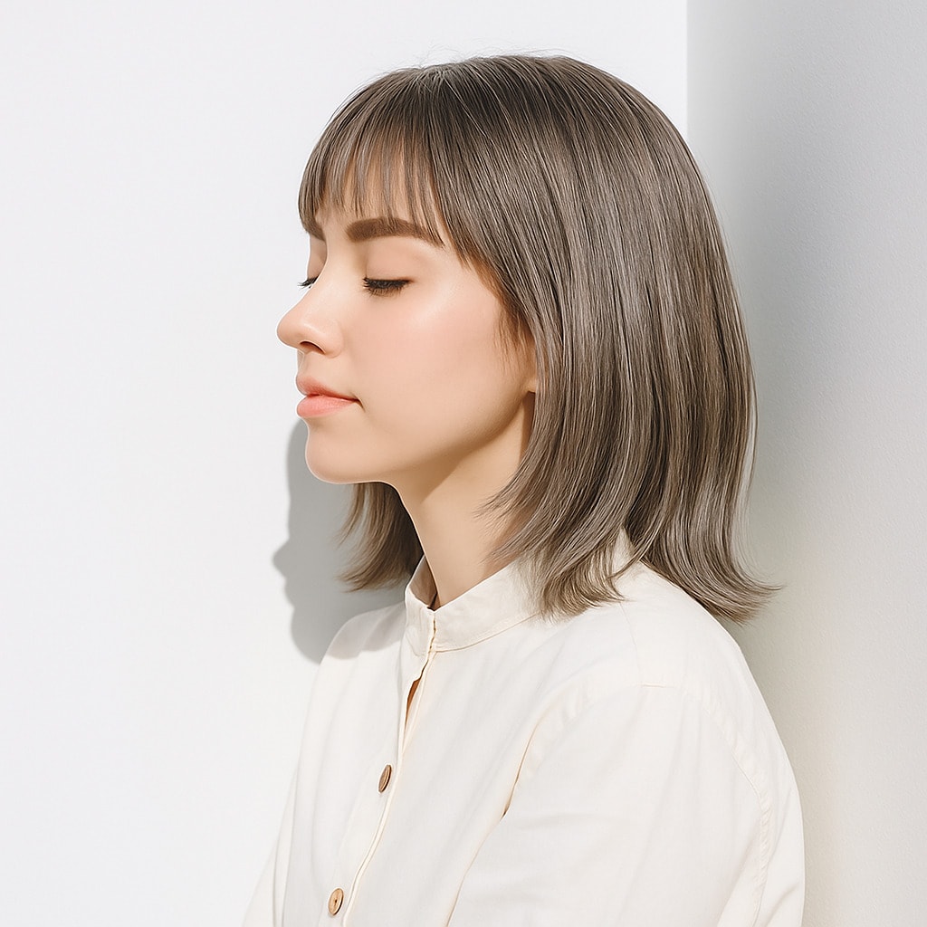 10. シアーベージュ×明るめ：上品な輝きで好印象を引き寄せて