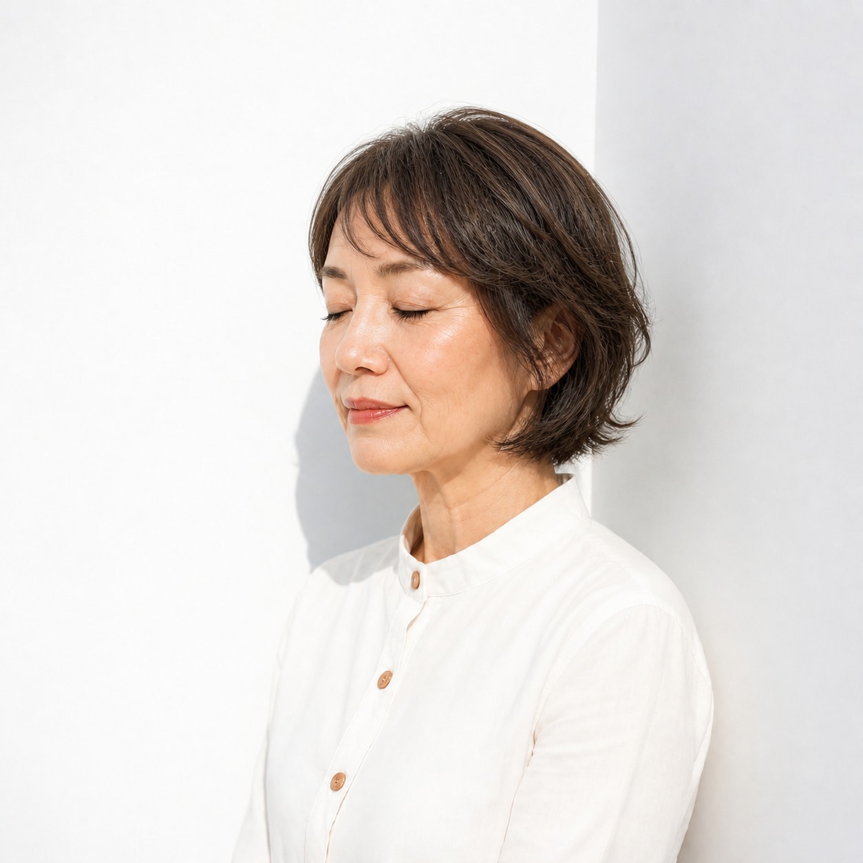 10. ボブ × 耳かけ：表情をすっきり明るく