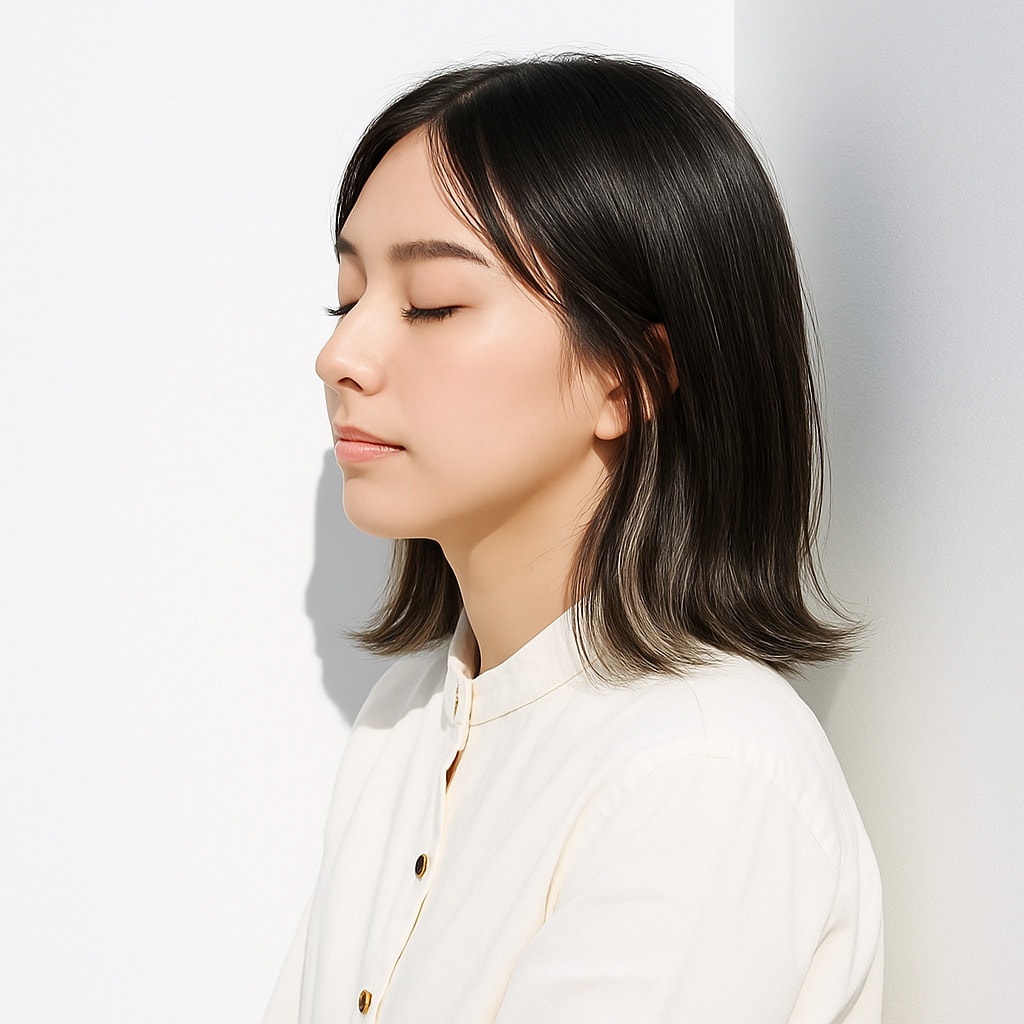 10. ホワイトベージュ×裾カラー：軽やかな動きが広がる魅力