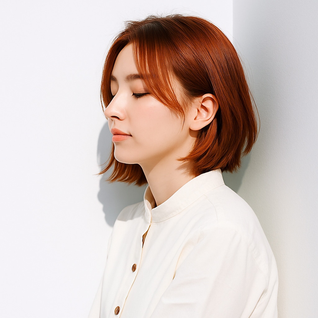 11. オレンジベージュ×上品：大人の可愛さを引き出す柔らかさ