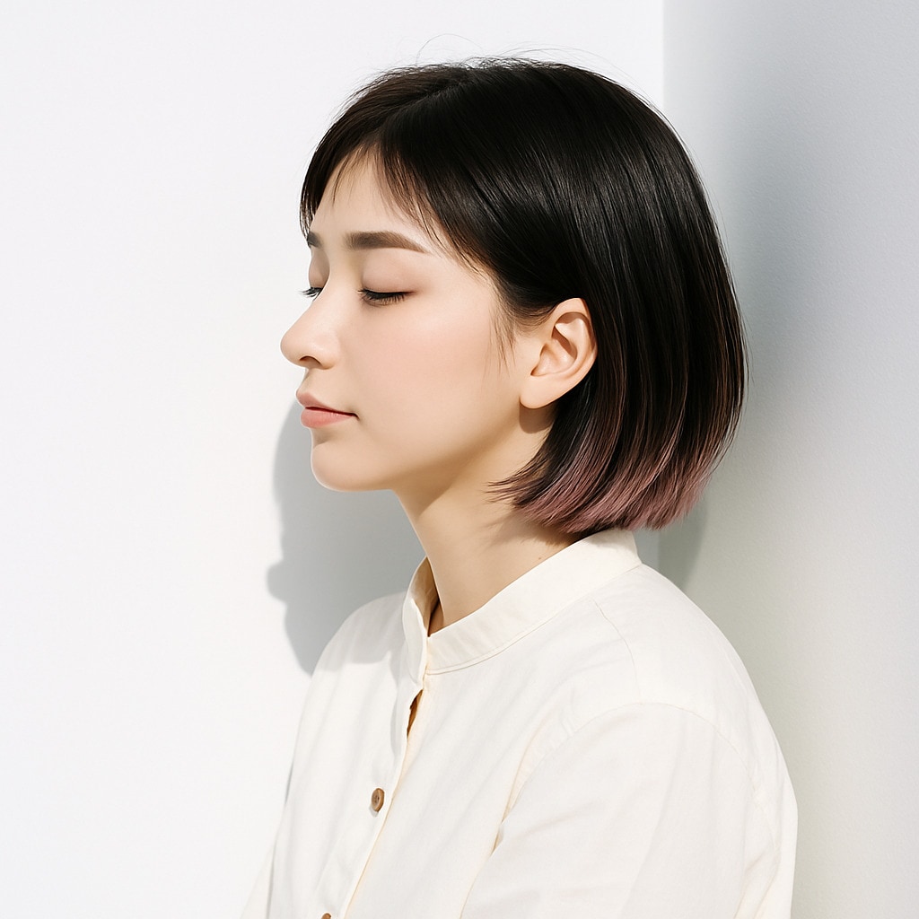 11. カシスピンク×裾カラー：こなれたムードで全身を彩る