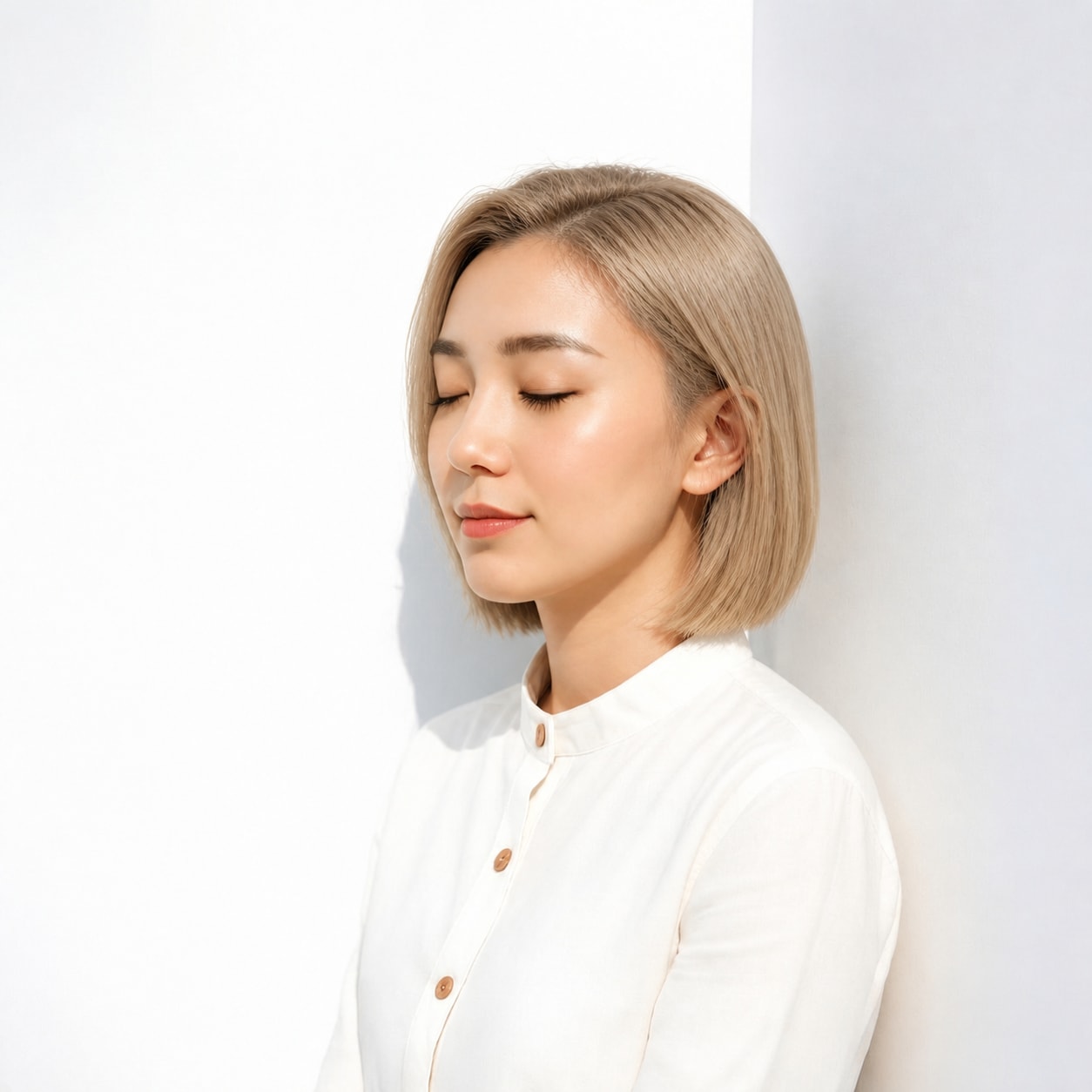 11. ゴールドアッシュ × ショートレイヤー：明るいゴールドで動きをやわらかく