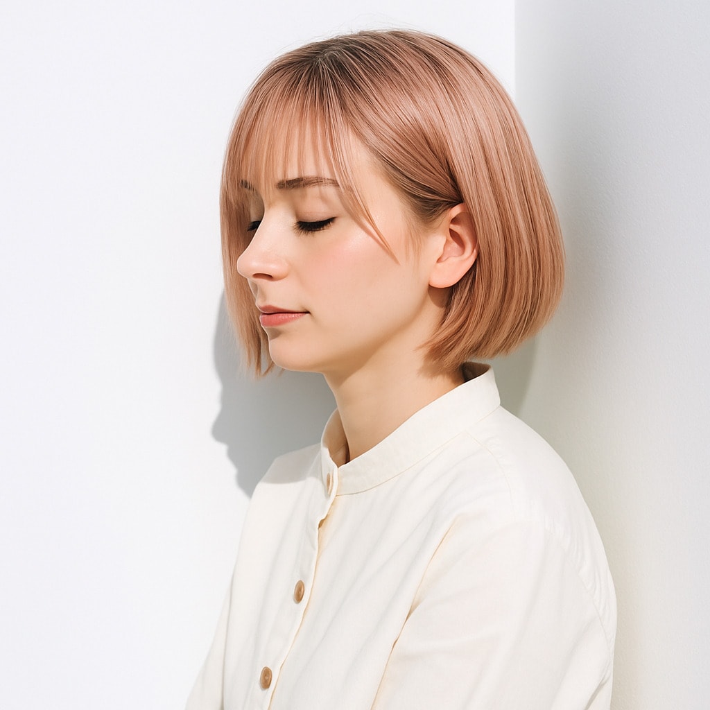 11. ピンクブロンド×フェミニン：ふんわりとした女性らしさを演出