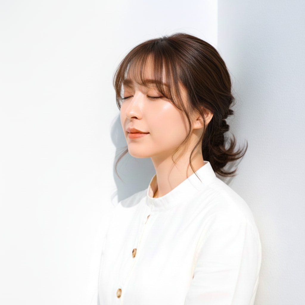 分け目をぼかせるハーフアップ_定番ボブ_0001