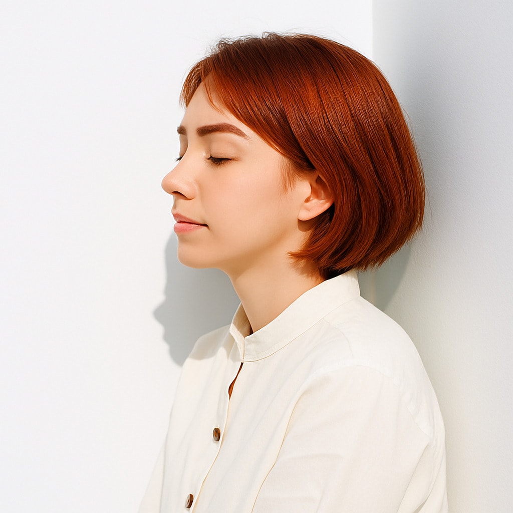12. オレンジベージュ×大人かわいい：柔らかさと可愛さを両立する髪色