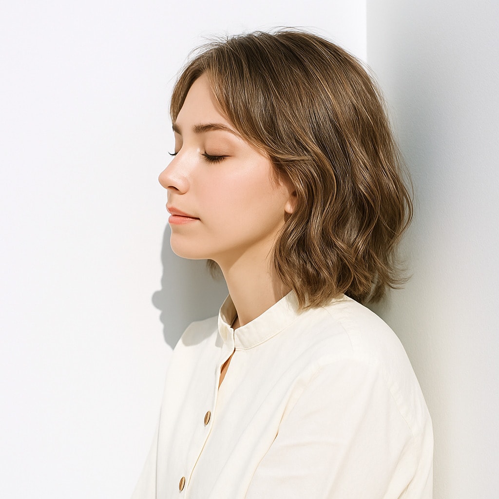 12. シナモンベージュ×バレイヤージュ：落ち着きと肌映えを両立するカラー