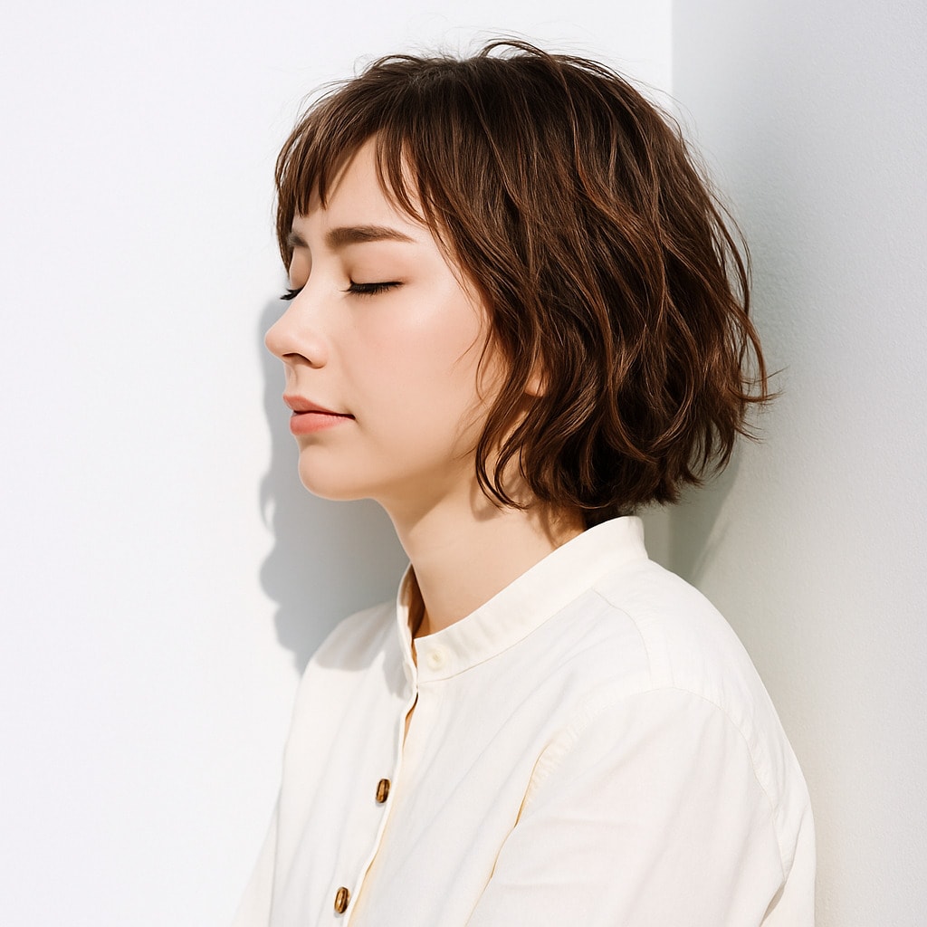 12. ショコラベージュ×マット感：艶を出さないスタイリングがオシャレ