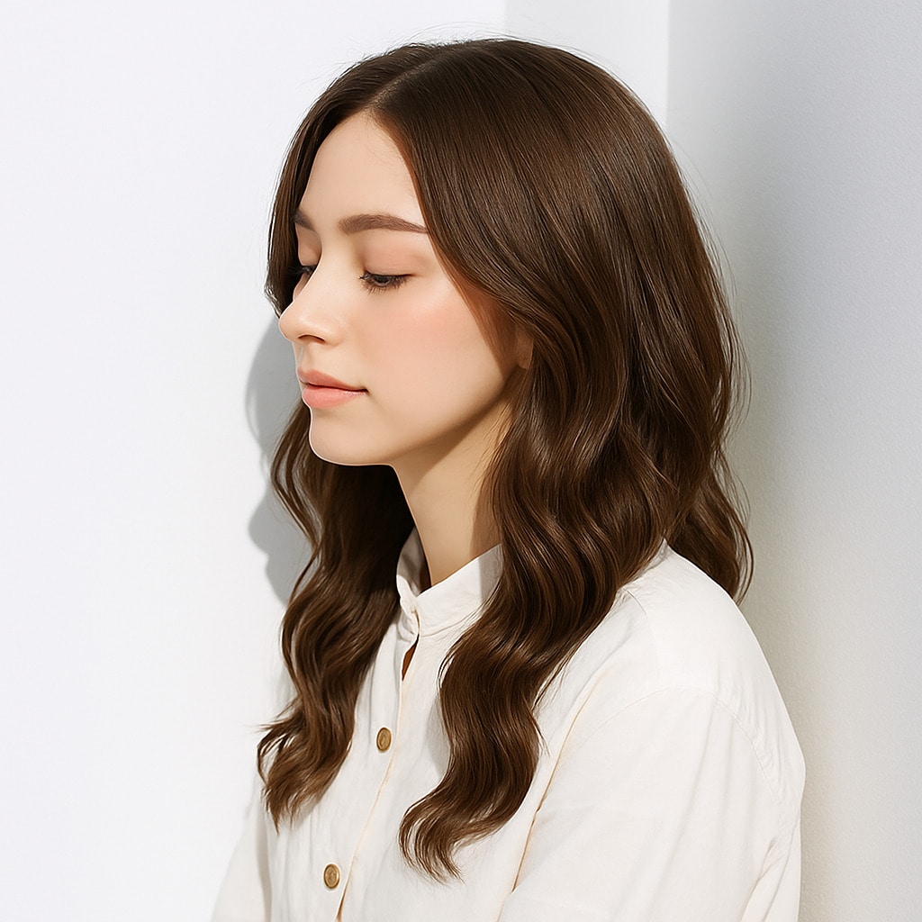 12. フォギーベージュ×上品：やわらかな陰影で魅力を引き出す