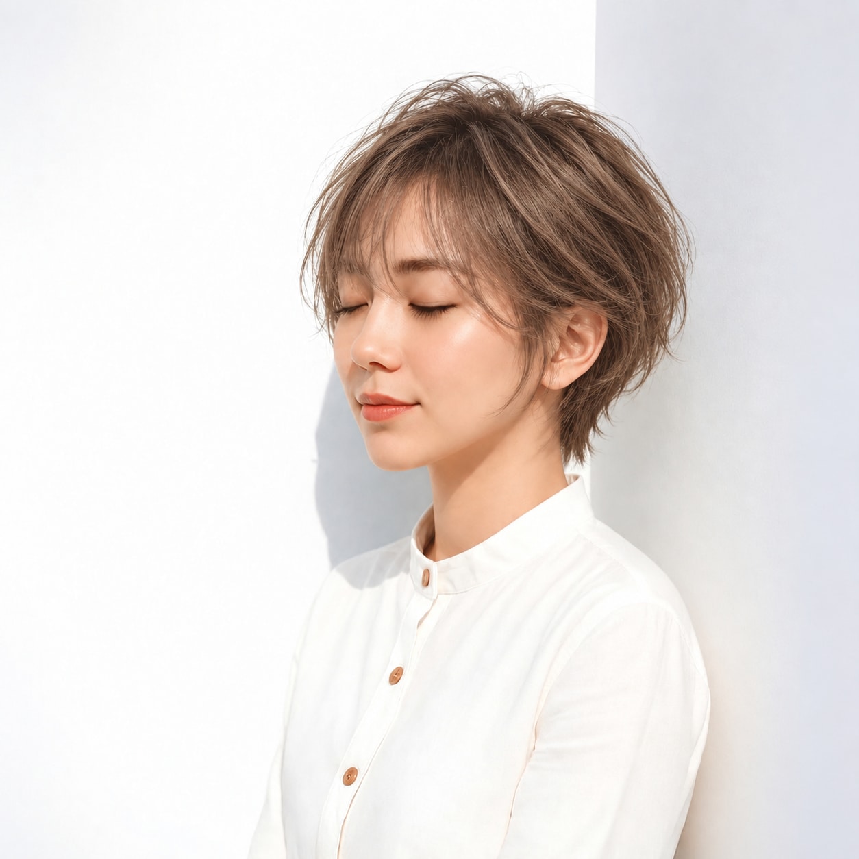 8. ラフショート × 遊びのある毛先：気取らないおしゃれ感
