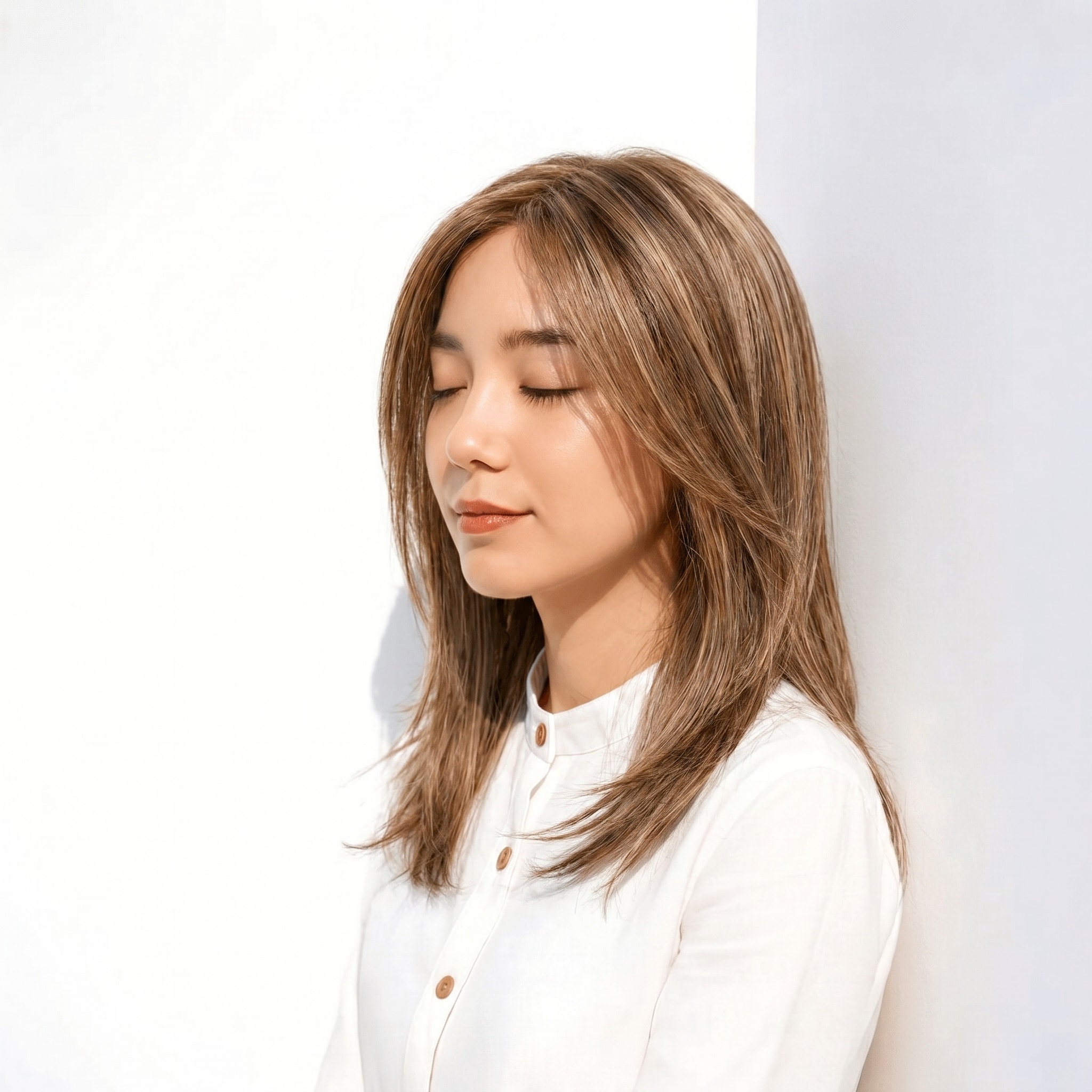 12. ローライト×寒色トーン: 光を受けて深みとツヤを引き出す