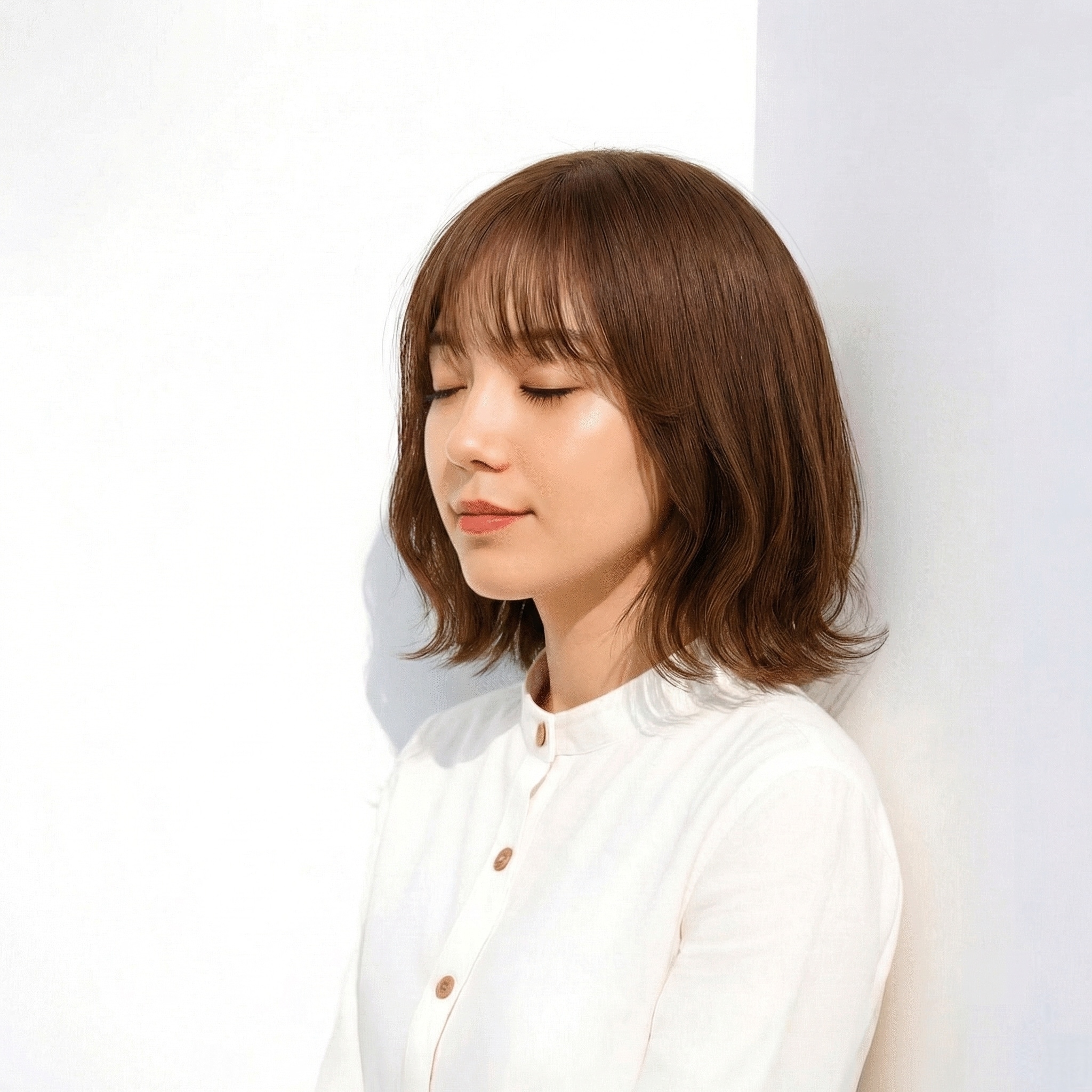 12._ボブ_シースルーバング_アッシュブラウン