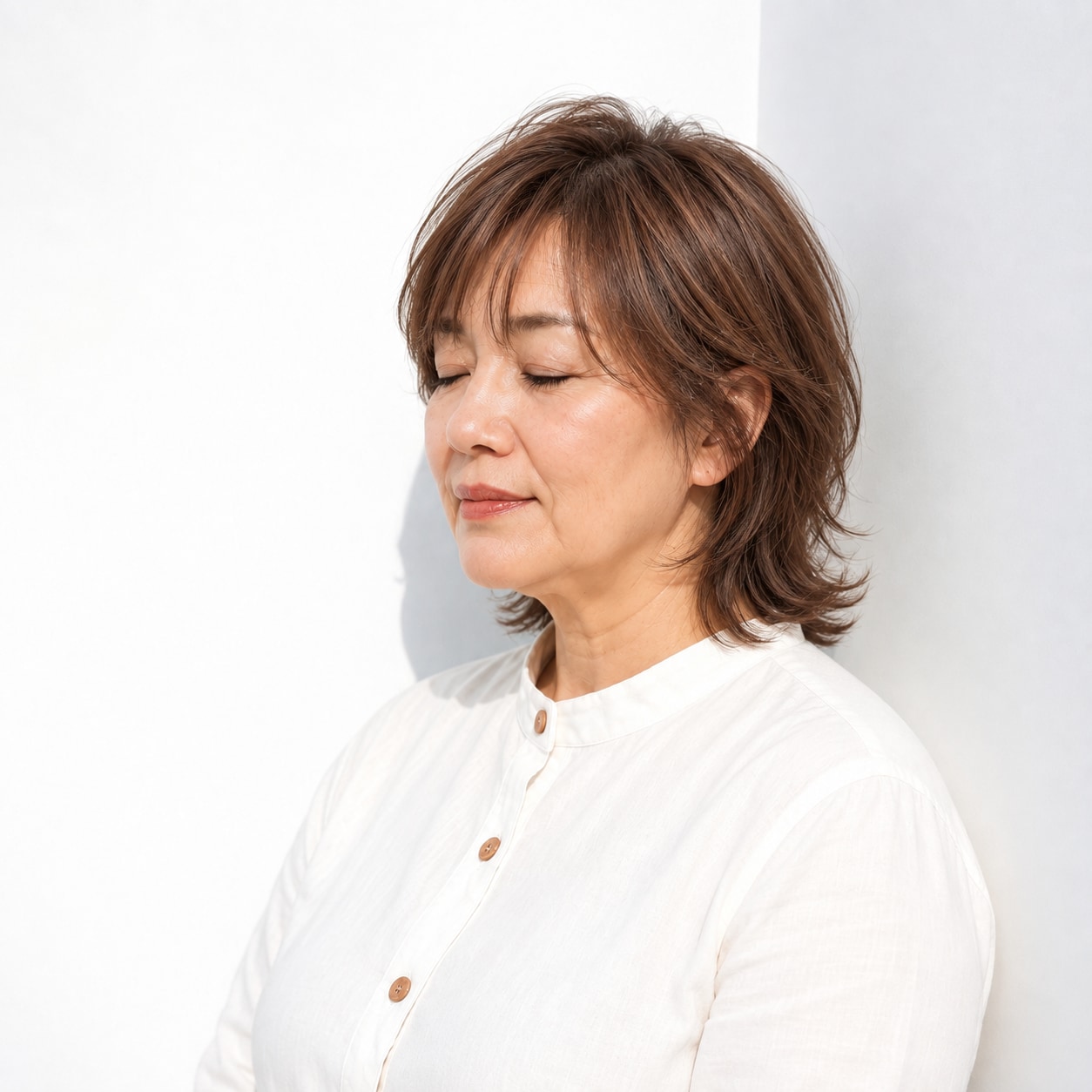 13. ウルフカット × 襟足レイヤー：首元に縦の抜けができ、ウルフらしい輪郭がはっきりします
