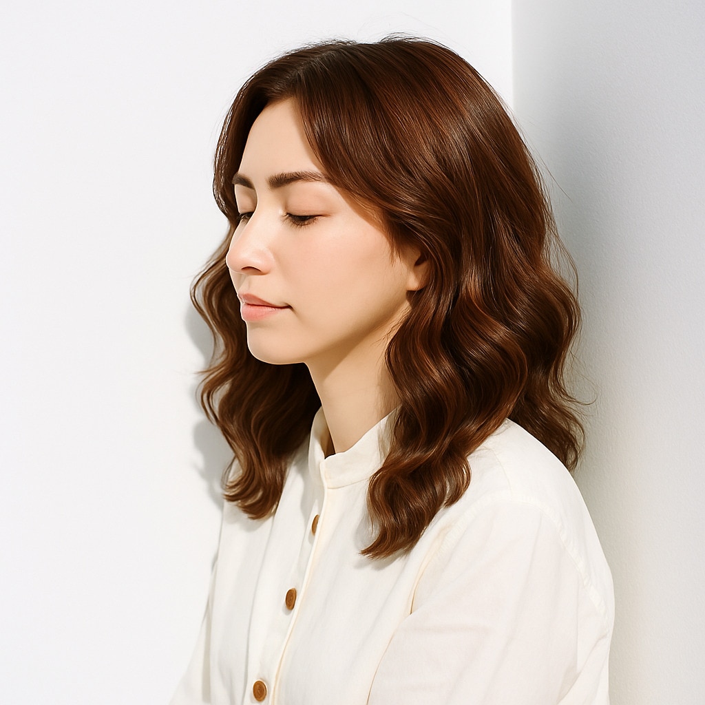 13. シフォンベージュ×赤み強め：日本人特有の黒髪からでも再現しやすい