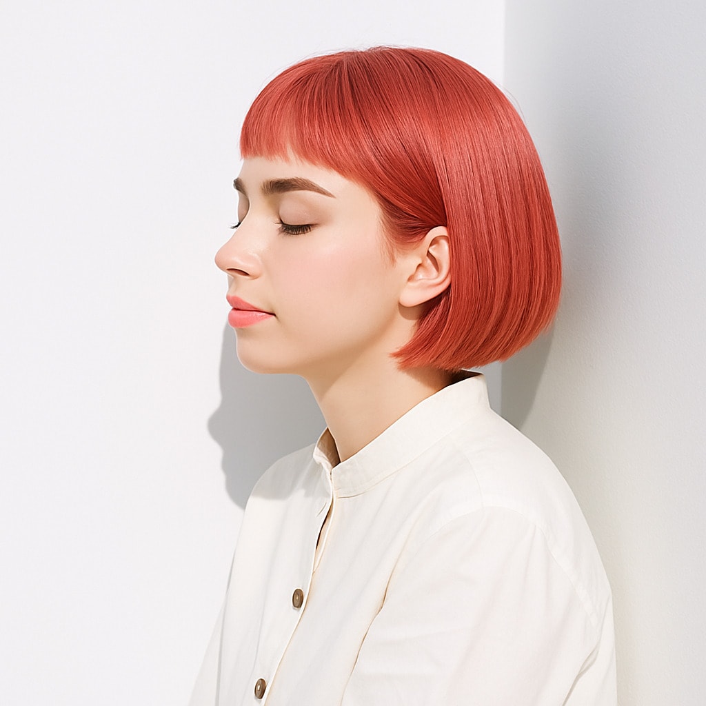 13. ピンクオレンジ×暗め：肌を明るく見せる柔らかさ