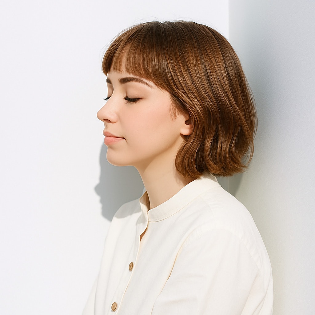 14. ショコラベージュ×明るめ：ほどよい透け感でこなれ感を演出するヘアカラー