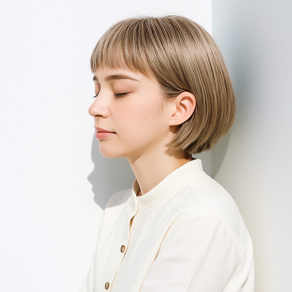 14. ブロンドベージュ×ナチュラル：肌を明るく見せる優しい色合い