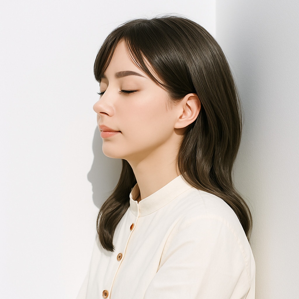 15. オリーブベージュ×マット質感：清潔感あふれる柔らかさを纏って