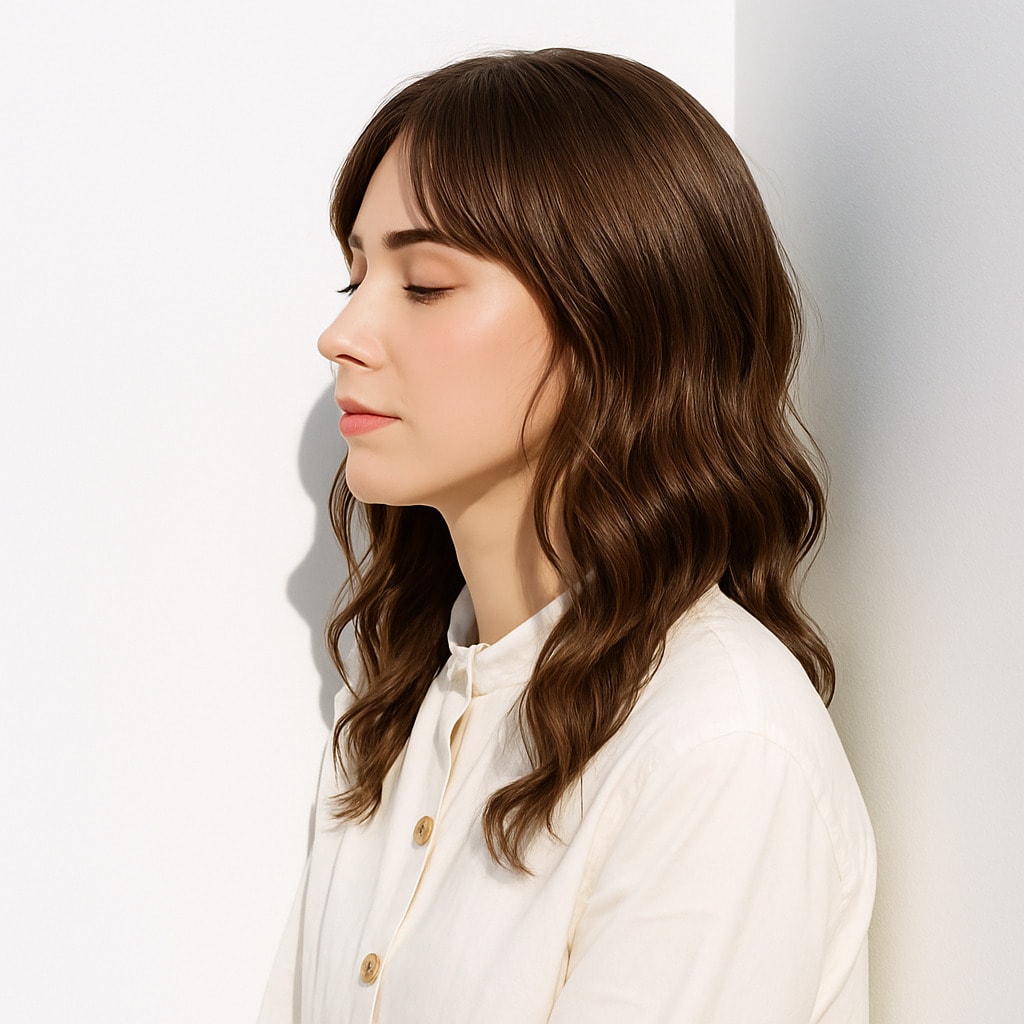 15. シフォンベージュ×ナチュラル：赤みを残したベージュで明るい印象に