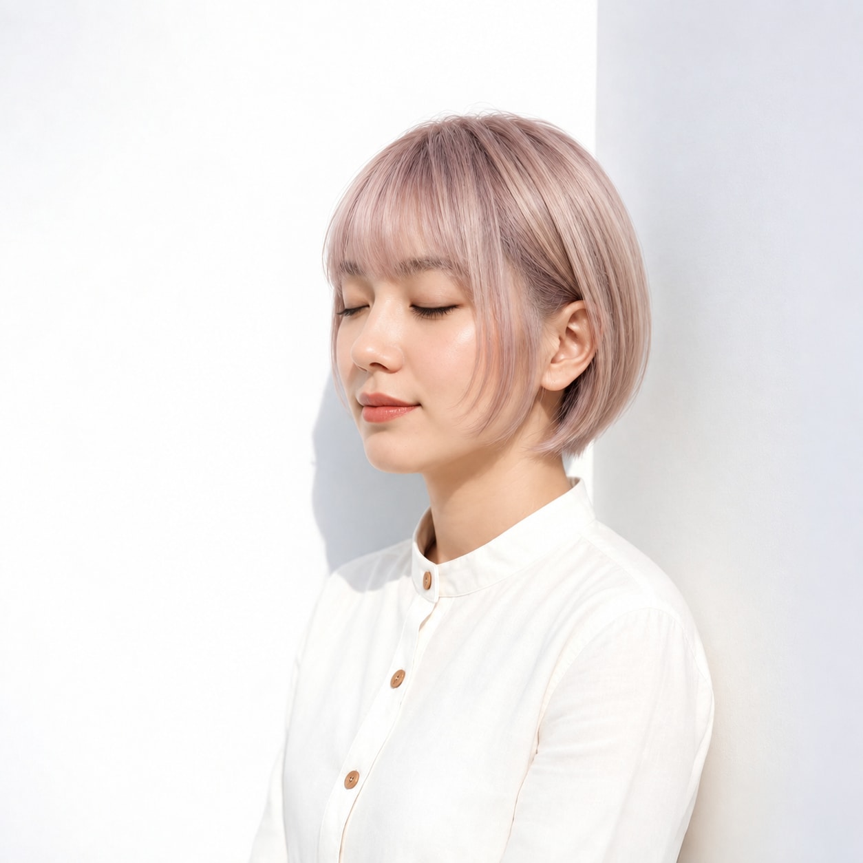 15. ハイトーンボブ × あごラインボブ：フェイスラインの近くで収まり、コンパクトな輪郭を作れます
