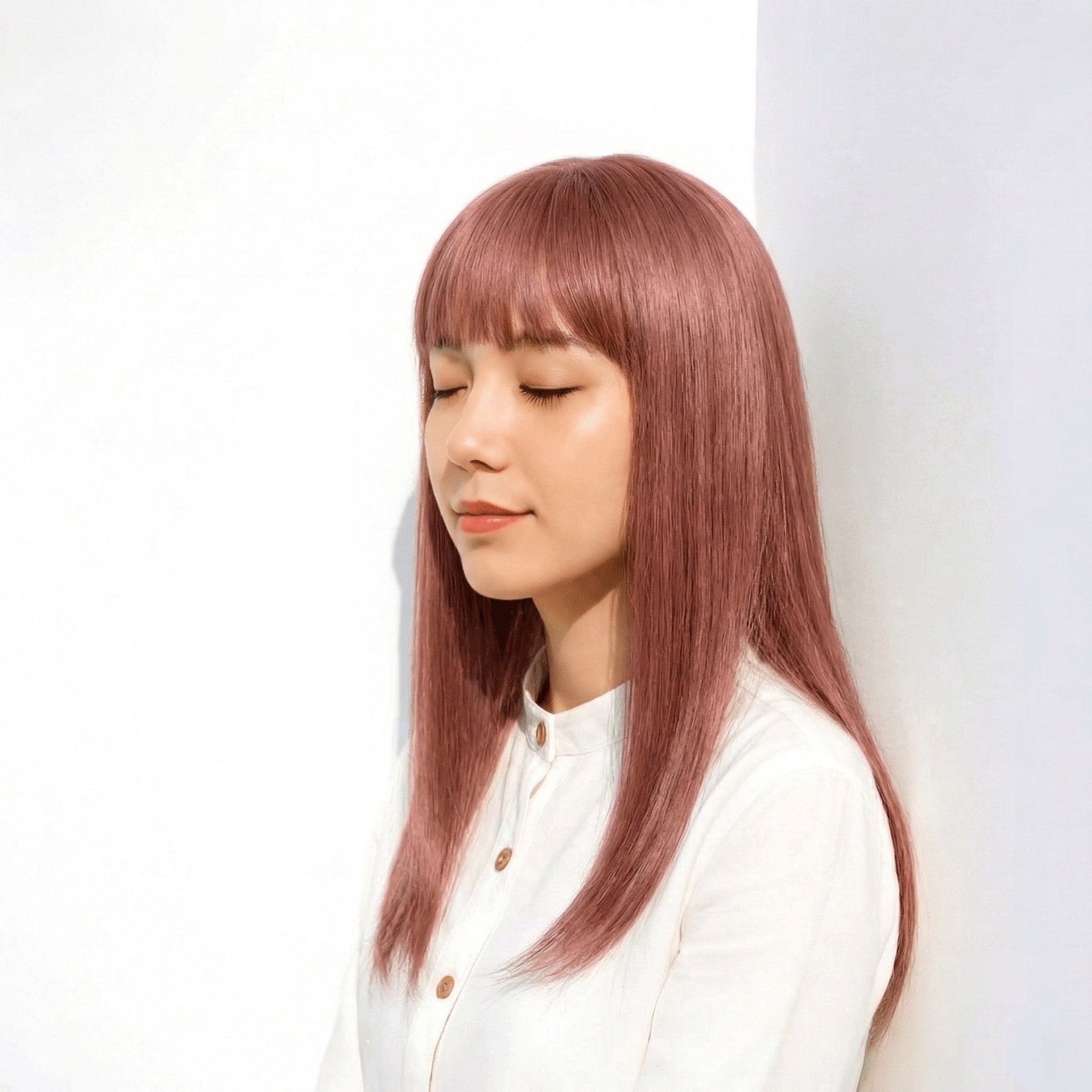 15._ロング_ストレート_ピンクベージュ