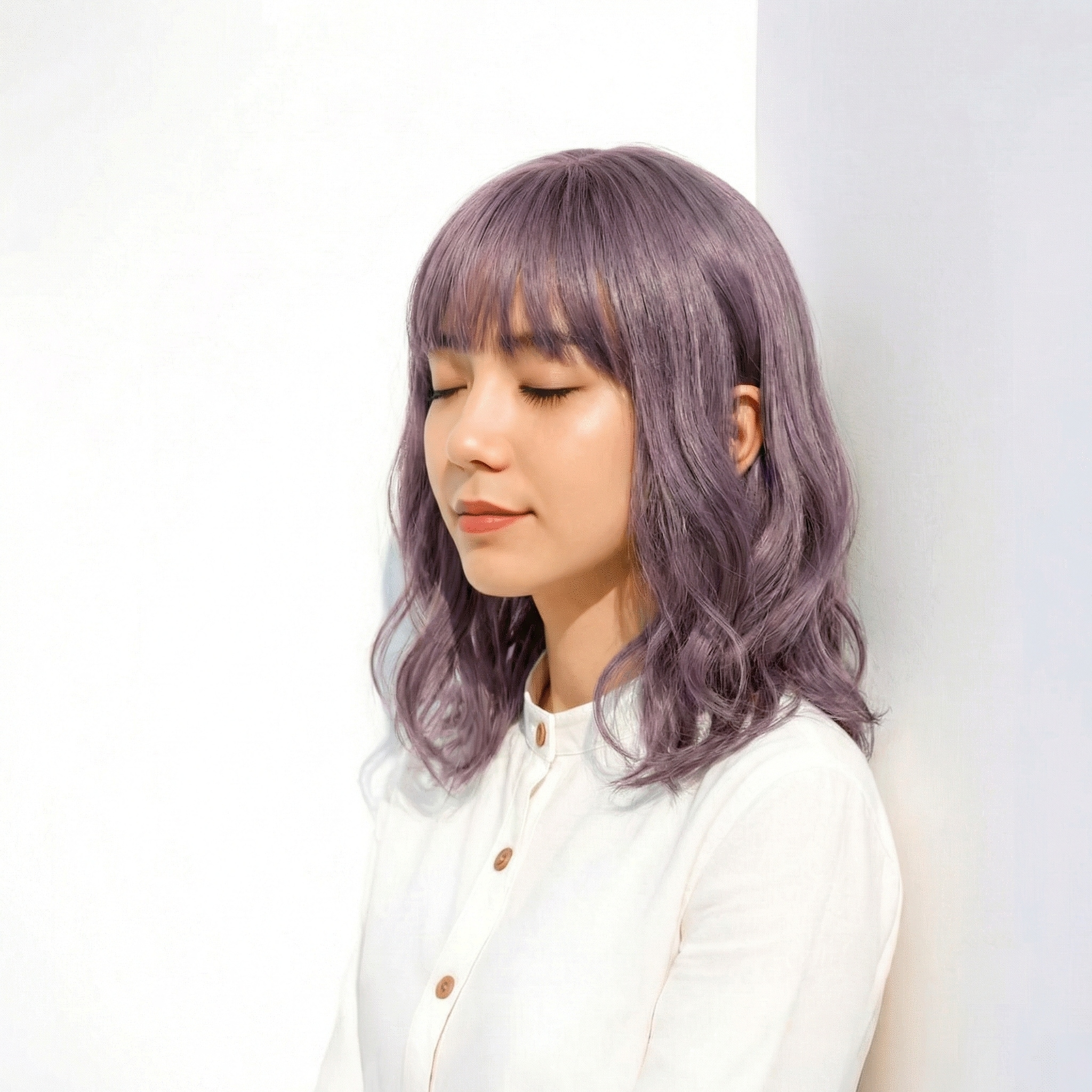 ラベンダーアッシュ×爽やか：涼しげでほのかな甘さが魅力的に