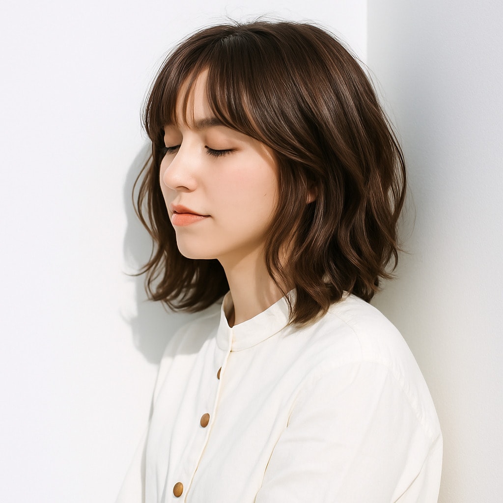 16. オリーブベージュ×柔らかさ：ふんわりとした質感で洗練ムードを