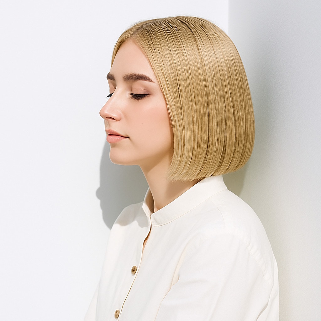 16. プラチナブロンド×金髪：海外セレブのような品の良さを引き立てるハイトーンカラー