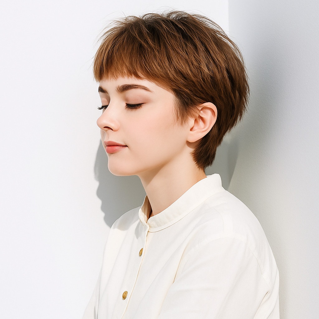 17. シアーベージュ×ショート：軽やかで自然な空気感を纏う