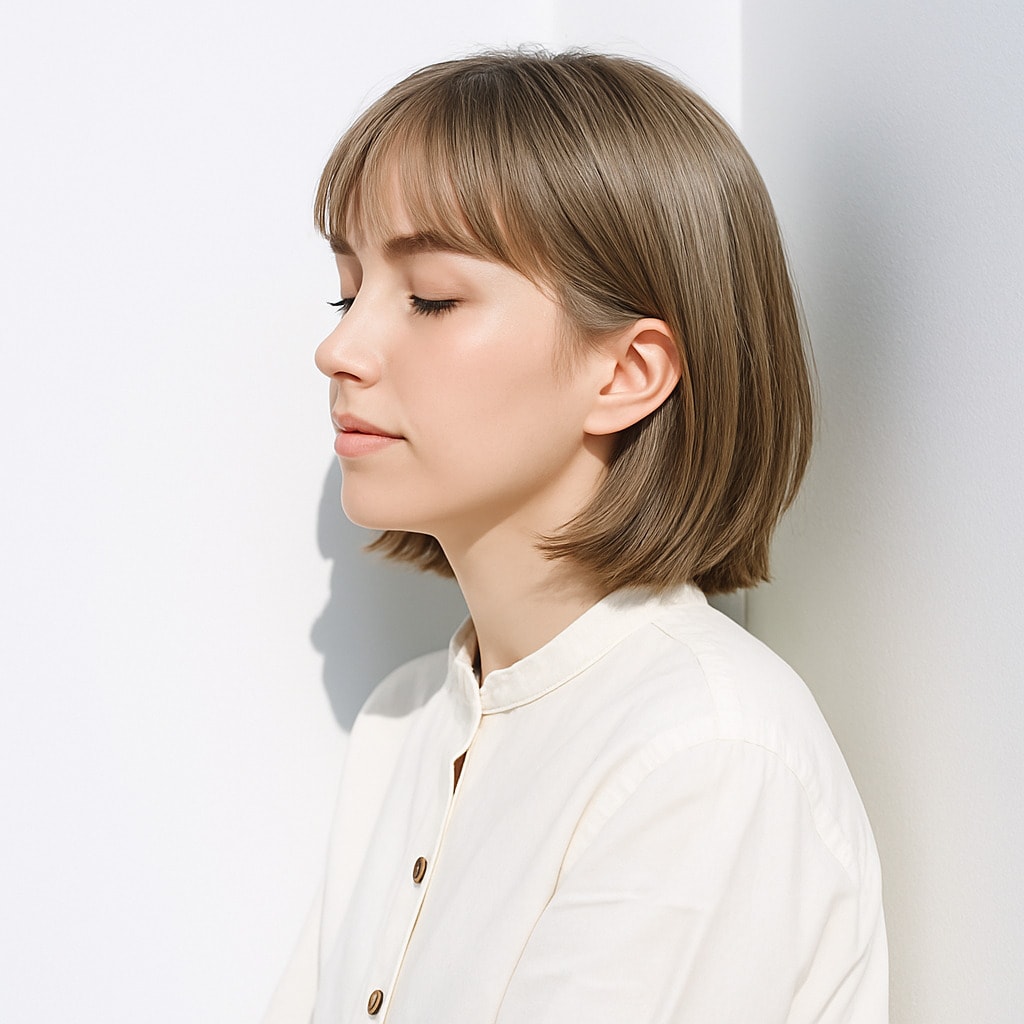 17. シルバーベージュ×フェミニン：さりげなく女性らしさを演出