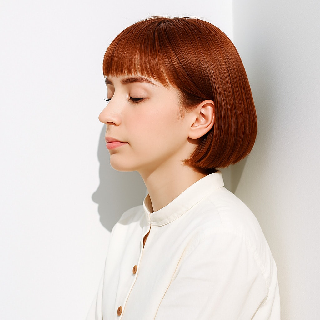 17. ピンクオレンジ×暗め：肌を明るく見せる大人の彩り