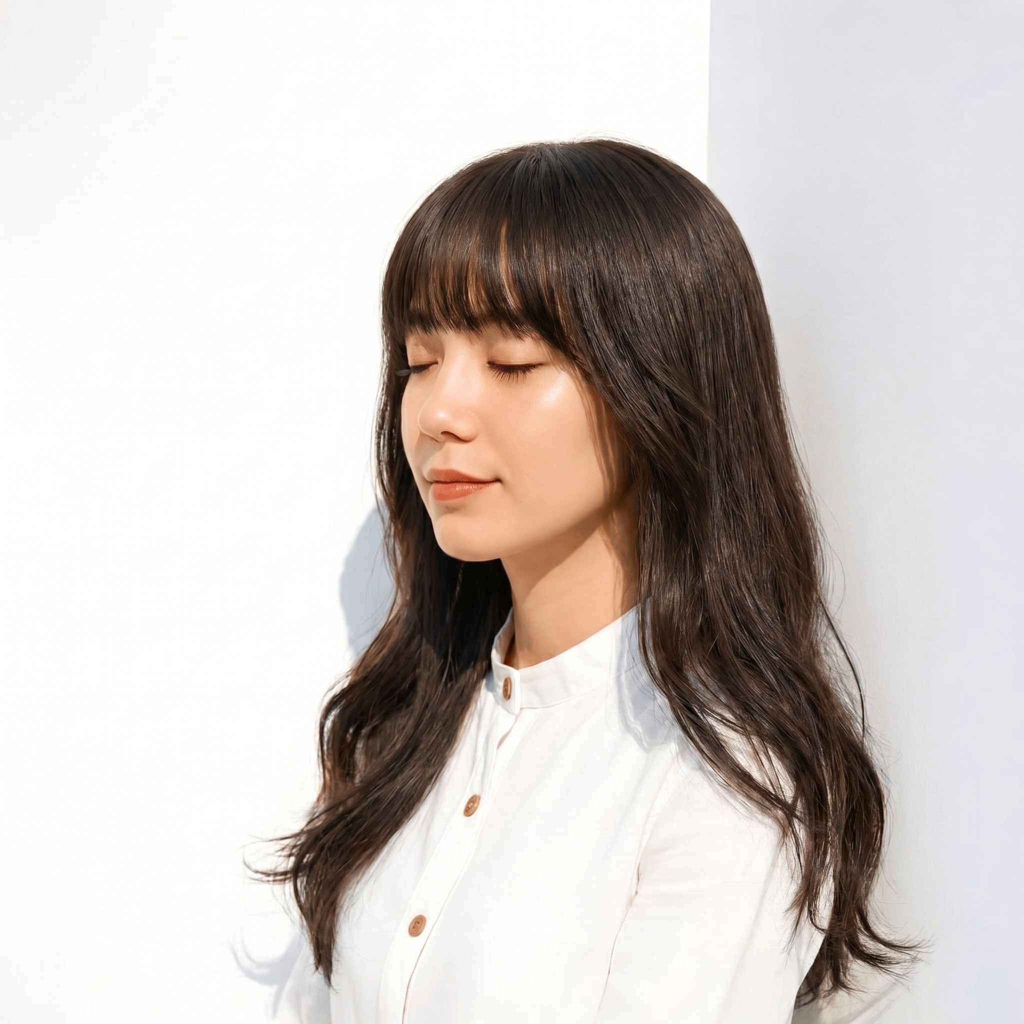 17. ブリーチなしグレージュ×Sカール: ゆるいカールで柔らかさを演出するスタイル