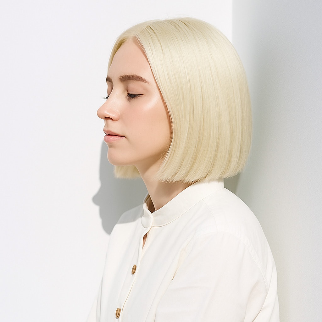 17. プラチナブロンド×ハイトーンカラー：涼しげな大人の魅力を引き出す