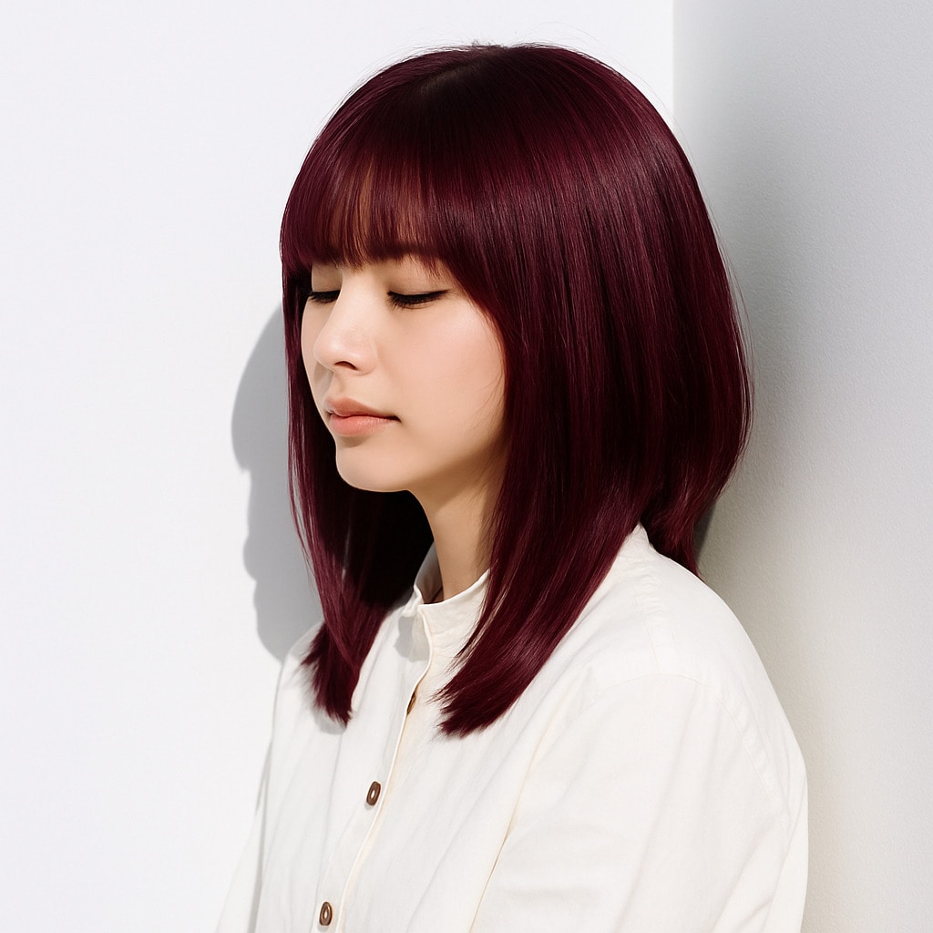 18. カシスピンク×暗め：ツヤを引き立てる大人の甘さ